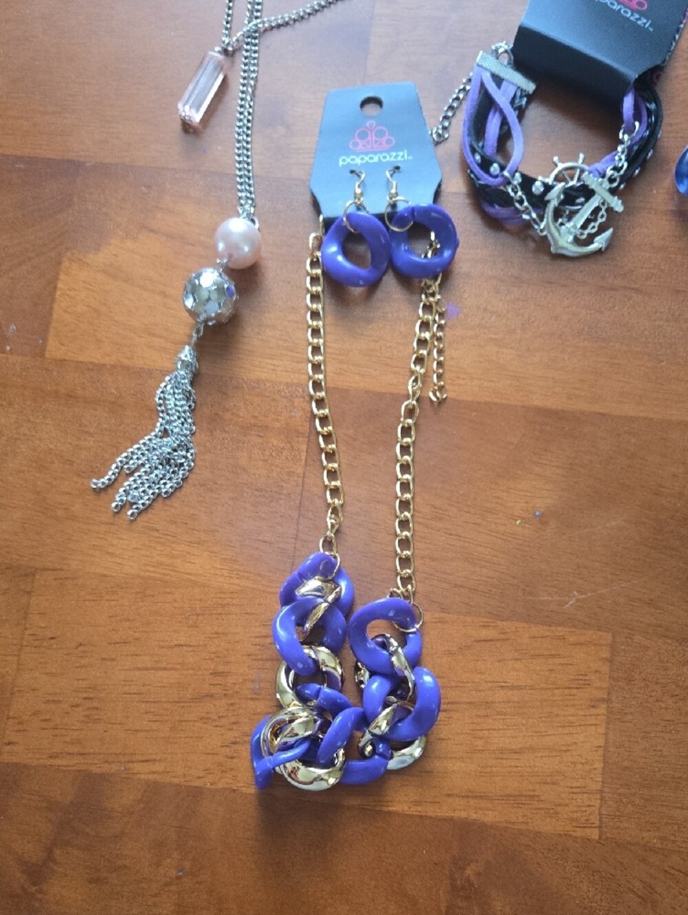paparazzi Purple & Pink Mixed-Media Women's Necklace Set - Picture 4 of 5